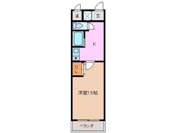 霞ケ浦駅 徒歩10分 1階の物件間取画像